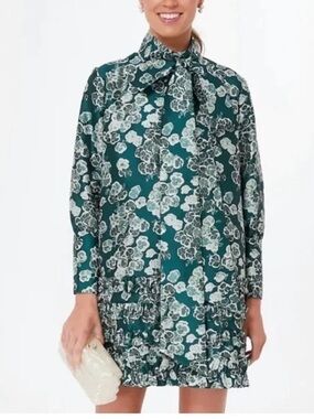 Tuckernuck Green Floral Calypso Cosmos Celia Mini Dress- Size M